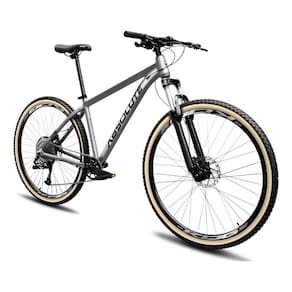 Bicicleta Aro 29 Absolute Nero 5 12v Garfo Trava No Guidão Freios Hidráulicos Com Pneu Faixa Cinza Tam 19