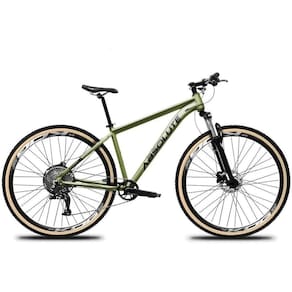 Bicicleta Aro 29 Absolute Nero 5 12v Garfo Trava No Guidão Freios Hidráulicos Com Pneu Faixa Oliva Tam 21