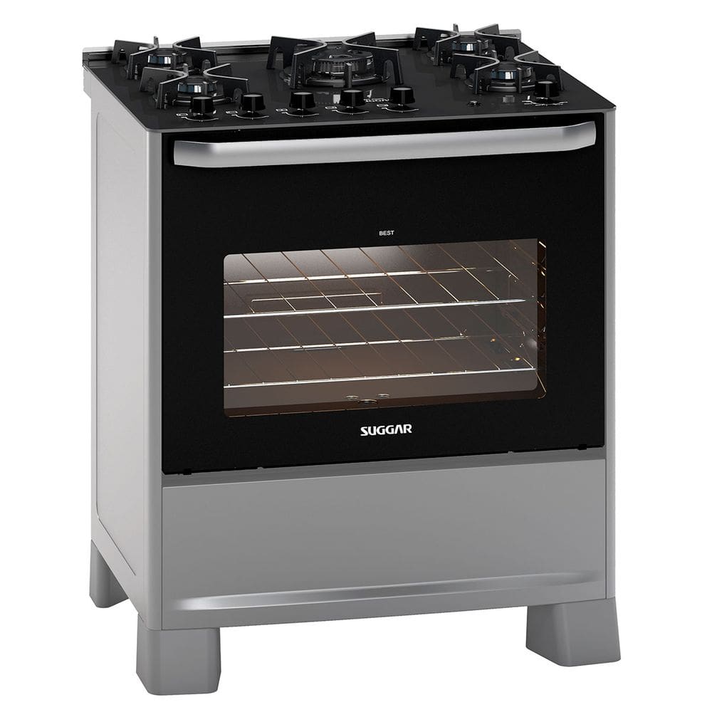 Fogão Suggar Best Glass 5 Bocas Inox Bivolt Fgvbg510prix