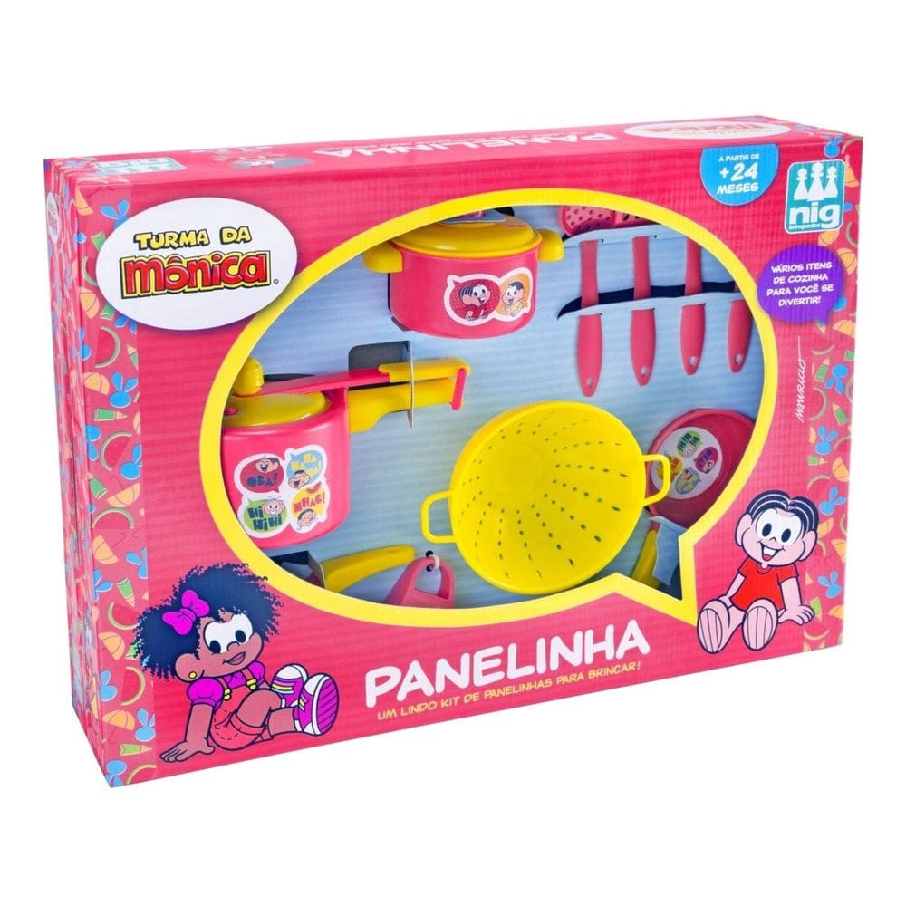 Jogo De Cozinha Infantil Panelinhas Turmas Da Mônica - Nig
