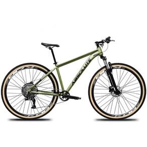 Bicicleta Aro 29 Absolute Nero 5 12v Garfo Trava No Guidão Freios Hidráulicos Com Pneu Faixa Oliva Tam 19