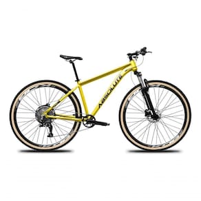 Bicicleta Aro 29 Absolute Nero 5 12v Garfo Trava No Guidão Freios Hidráulicos Com Pneu Faixa Amarelo Tam 17