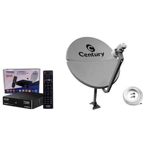 Parabólica Century Bipartida 60cm com Recepitor VT1000 Sat Hd