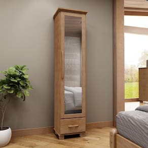 Sapateira 1 Porta com Espelho 1 Gaveta Freijó Ouro Madeira Pinus - Finestra