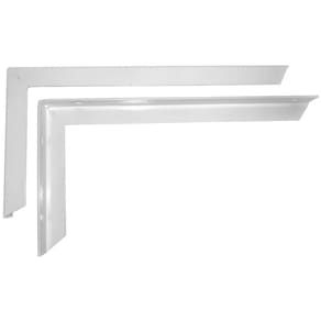 Kit 6 Suporte Mão Francesa Cantoneira 30Cm Branca