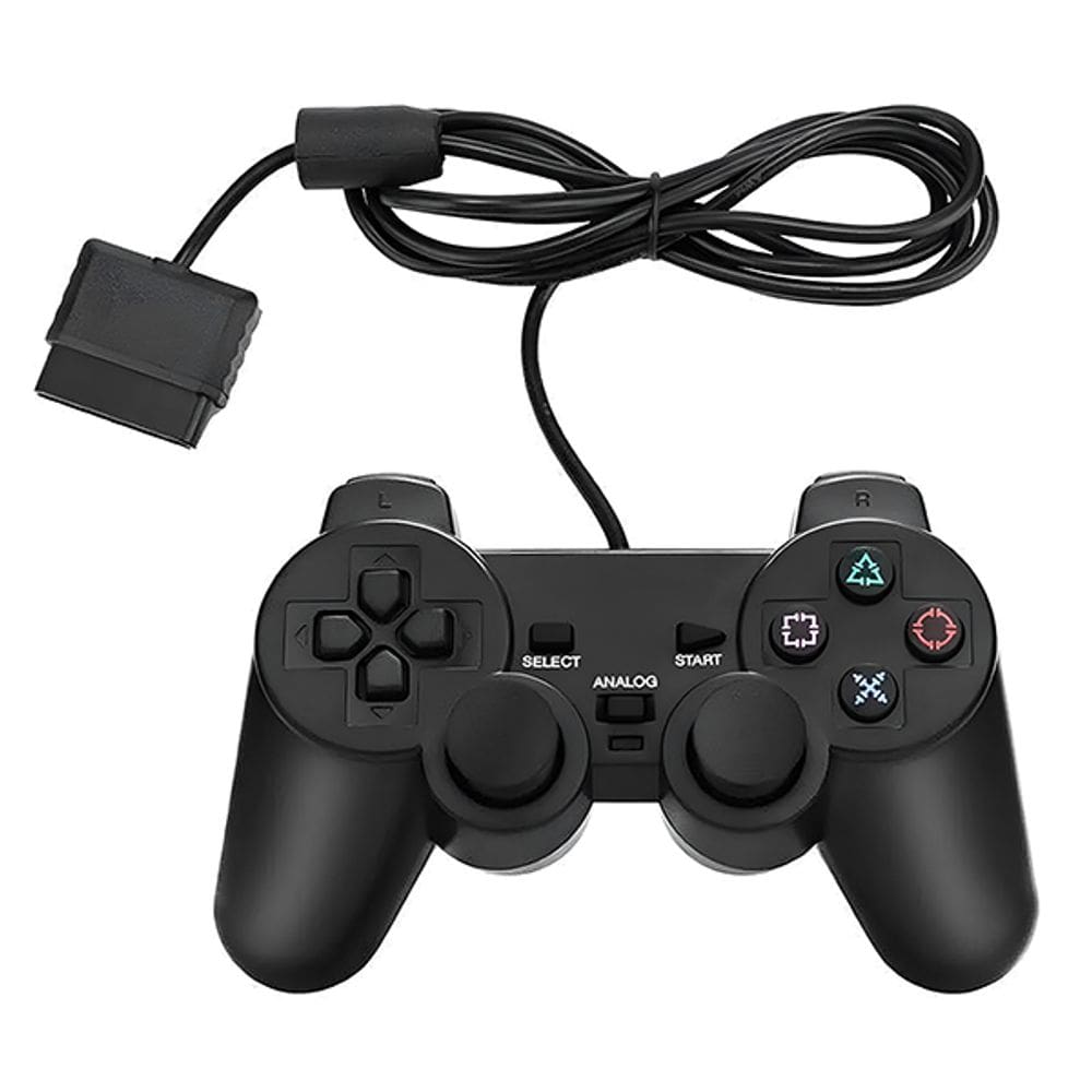 Manete P2 Dualshock Wired Controle Analógico Preto Botões Precisos Com Fio para Vídeo Game