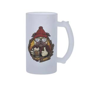 Caneca De Chopp Pug Beer Presente Criativo