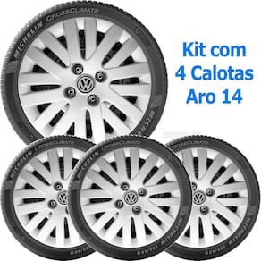 4X Calota Vw Gol Voyage Saveiro Aro 14 009Ca