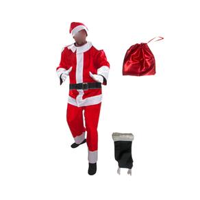 Roupa Papai Noel Cetim Adulto