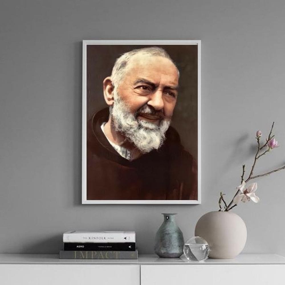 Quadro Fotografia Padre Pio 24X18Cm