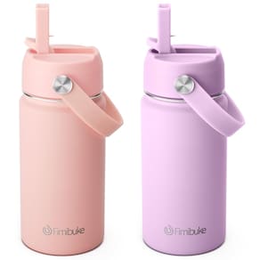 Garrafa de água Fimibuke Kids Isolada 420ml em aço inoxidável, pacote com 2 unidades