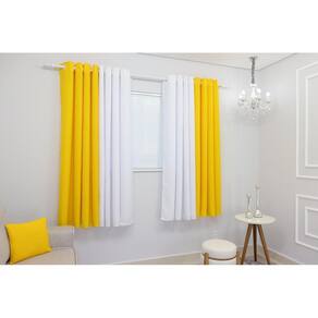 Cortina Duo Oxford 600X180 Duas Cores Sala/Quarto Para Varão