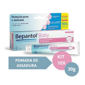 Kit com 10 Cremes Pomada de Assadura 30gr Cada - Bepantol