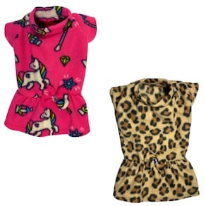 Kit 2 Roupas De Inverno Para Cães E Gatos - Vestidos Soft P