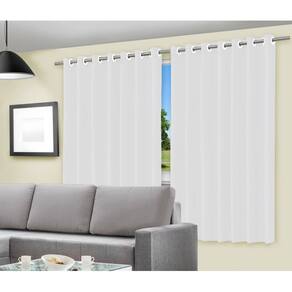 Blackout para Varão Dupla Face 280x250cm Ilhós Vida Pratika Branco