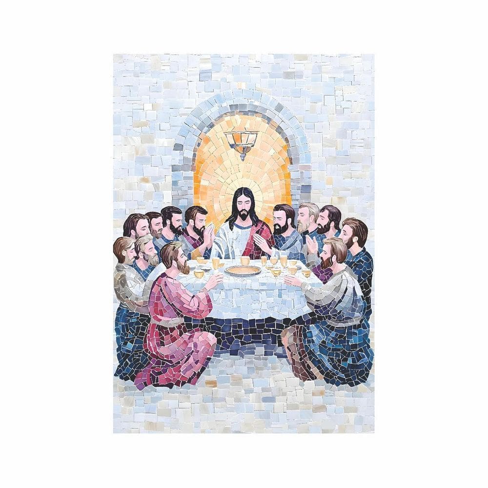 Painel Santa Ceia Para Quadro Somente Tecido 0,70M X 1,00M