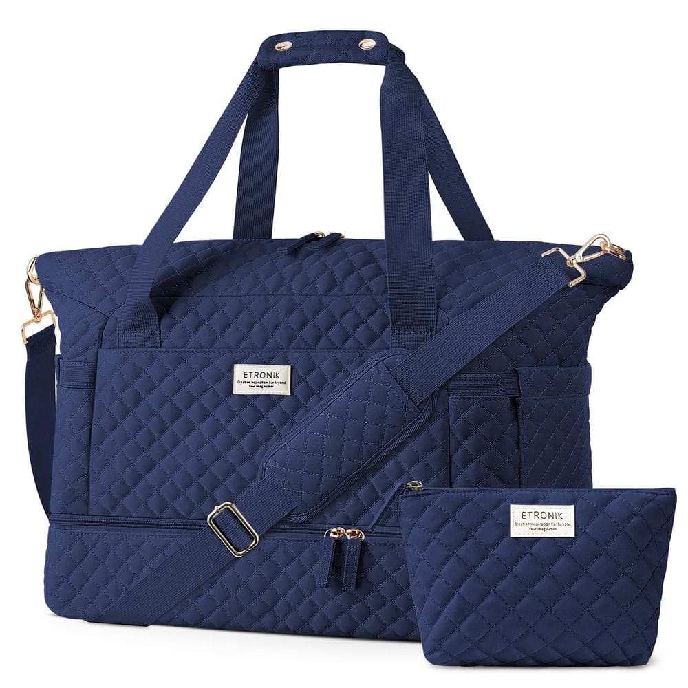 Bolsa de viagem ETRONIK Gym Duffel com compartimento para sapatos feminina azul