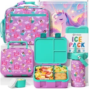 Conjunto de lancheira Fimibuke Bento para crianças com garrafa de água e bolsa