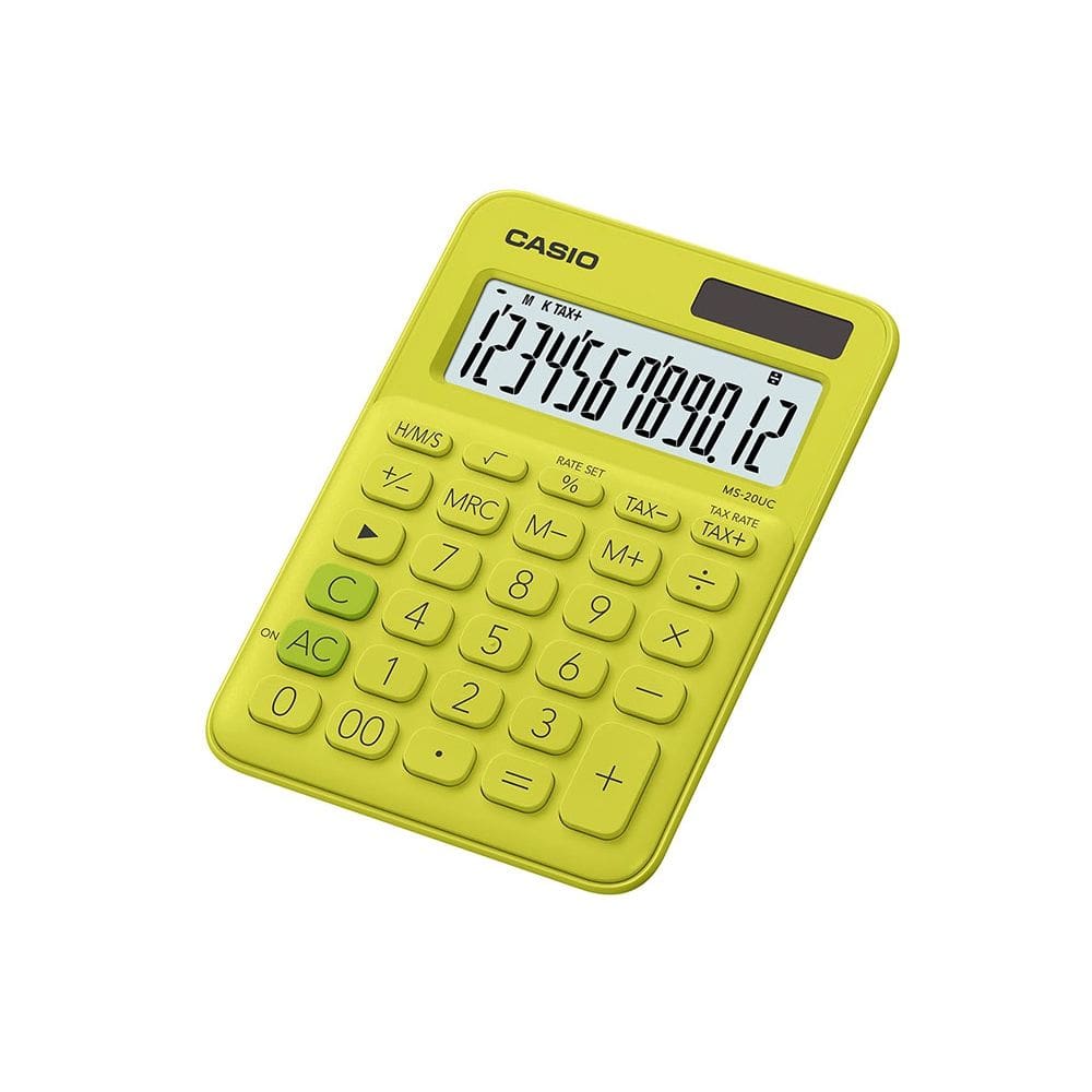 Calculadora compacta Casio de mesa 12 dígitos MS-20UC-YG