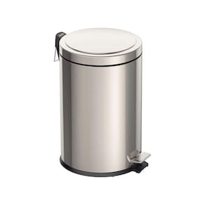 Lixeira Com Pedal Tramontina Brasil Em Aço Inox Com Balde Interno 20 L