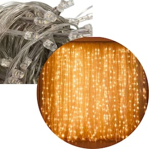 Cascata Pisca Natal Amarelo 500 Lâmpadas Leds 220v 8 Funções