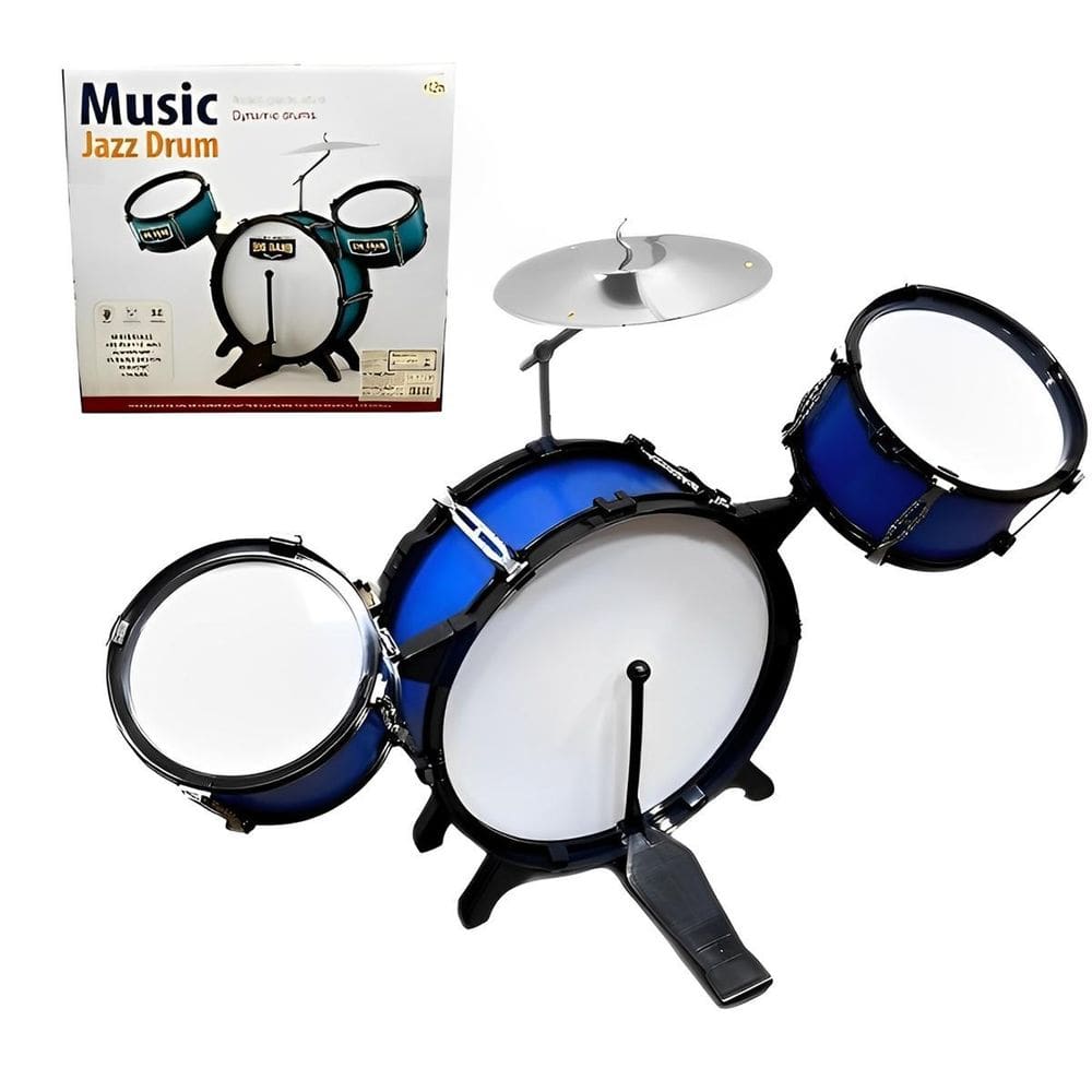 Bateria Infantil Instrumento Musical De Brinquedo 3 Tambores