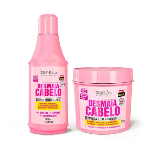 imagem-Kit Especial Desmaia Cabelo Shampoo e Máscara  Forever Liss