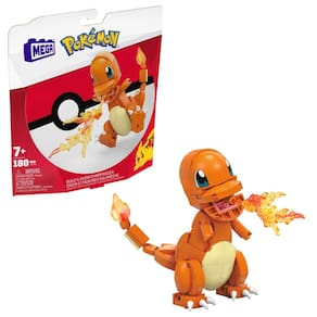 Conjunto de brinquedos de construção MEGA Pokémon Charmander de 4 polegadas com 180 peças