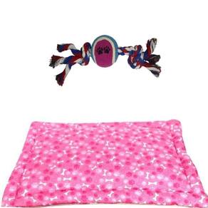 Kit Para Cães E Gatos - 1 Colchonete Gg E 1 Puxador De Corda