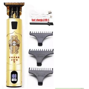 Conjunto Barbeador Profissional Vintage T9 Dourado