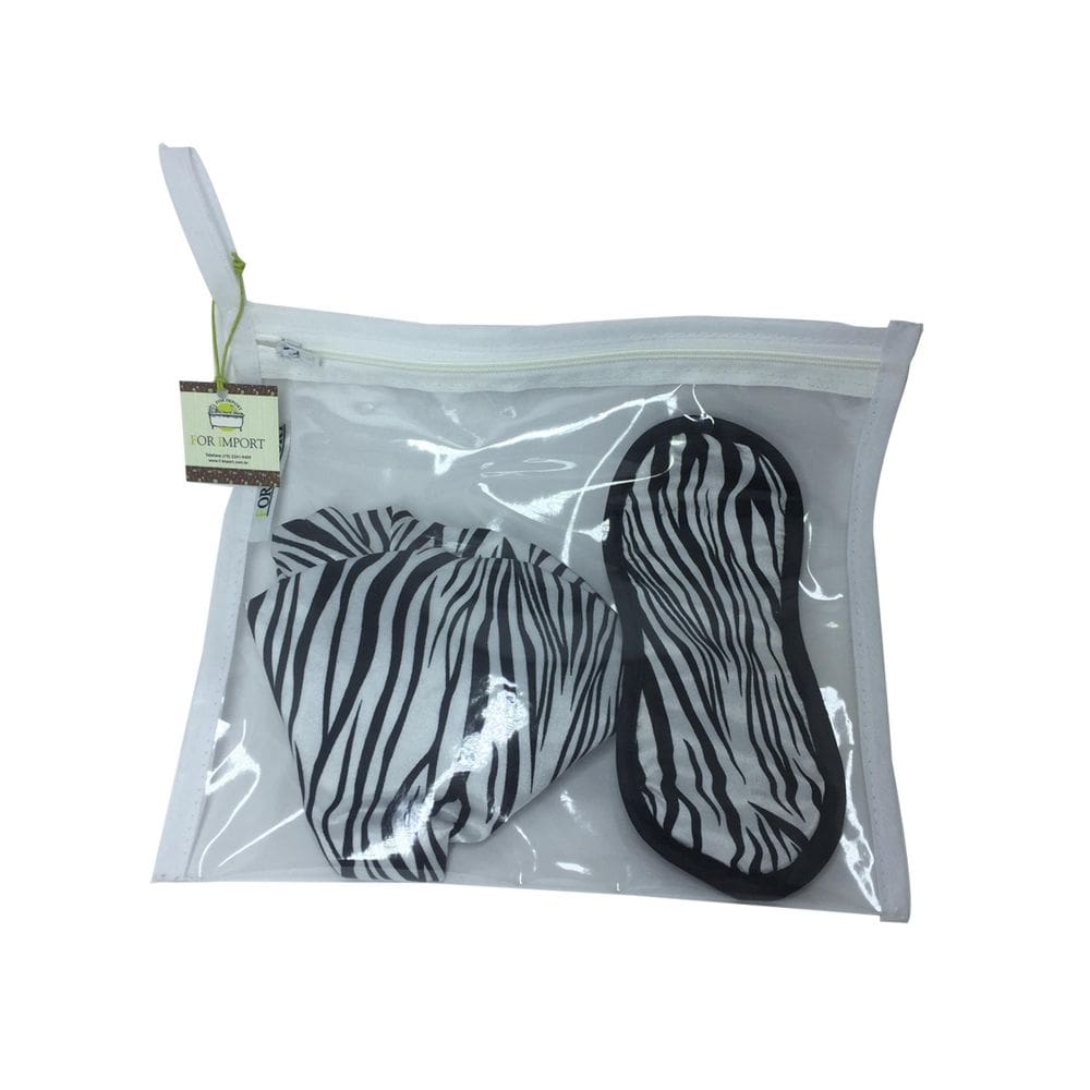 Kit Zebra Touca + Máscara Olhos