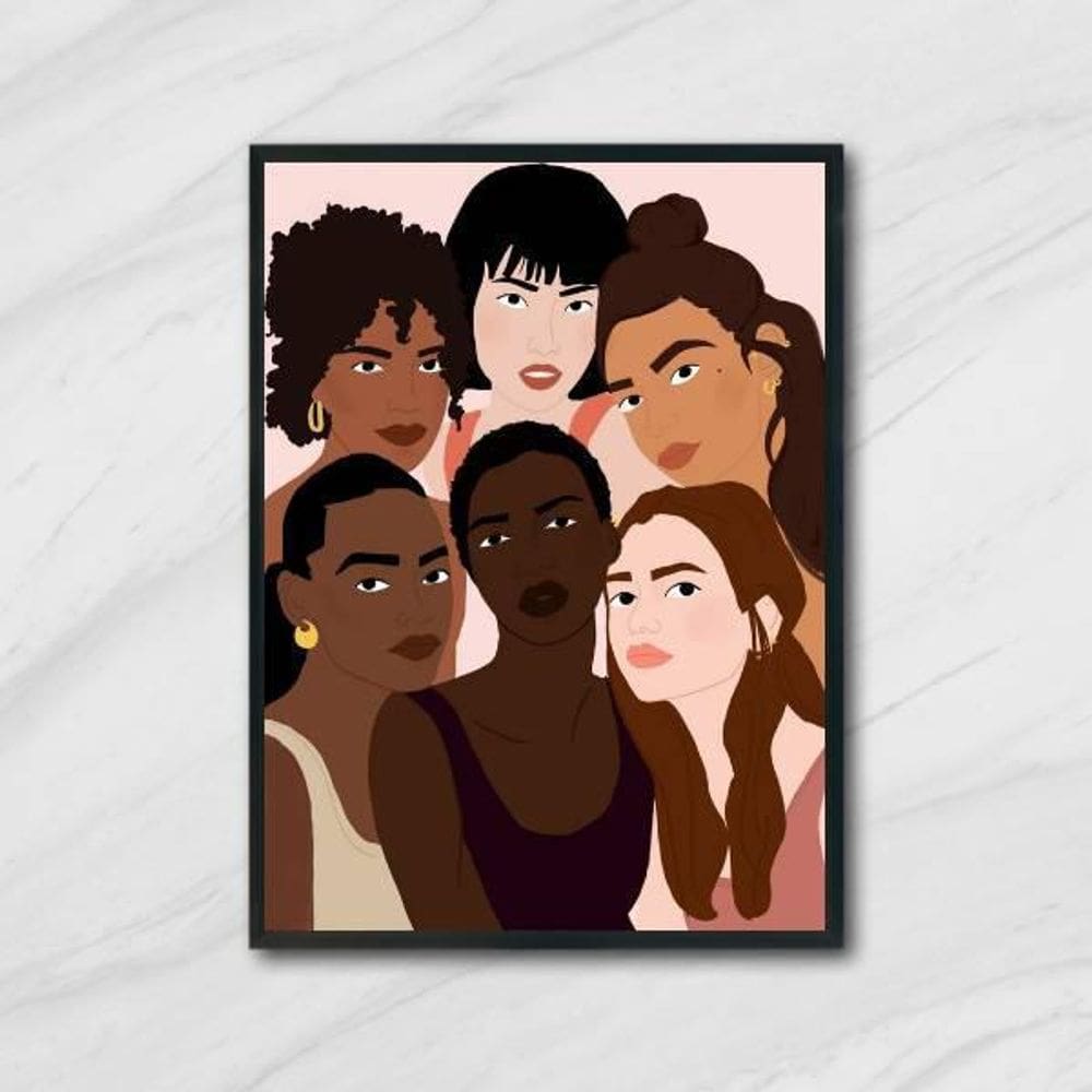 Quadro Somos Todas Lindas 24X18Cm