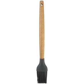 Pincel De Silicone Com Cabo De Madeira Para Cozinha 1 Un