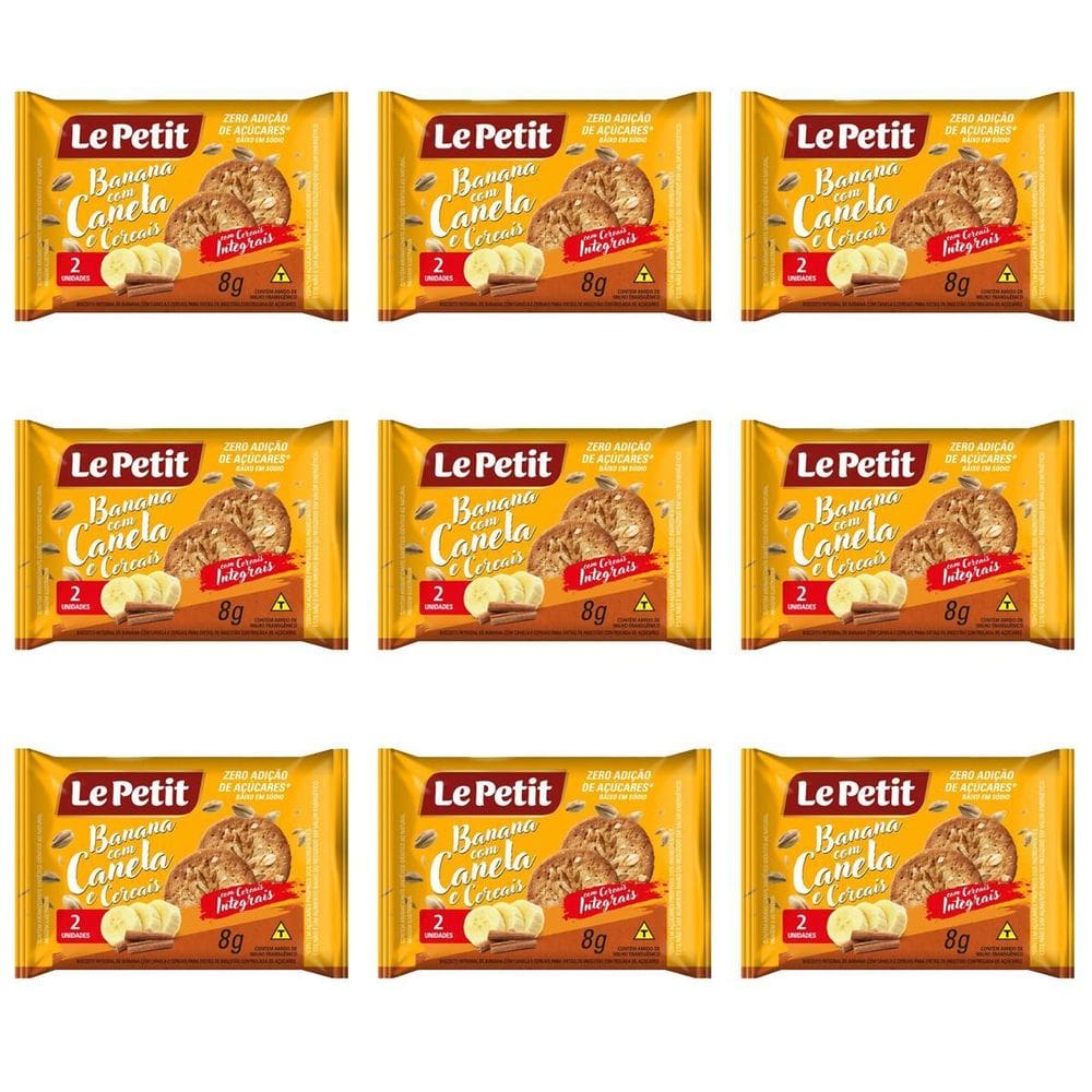 Sache Biscoito Banana E Canela Integral 360Un Clinica Facil