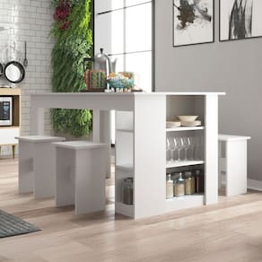 Mesa de Jantar 4 Lugares Esmeralda Branco  - Deibe Móveis