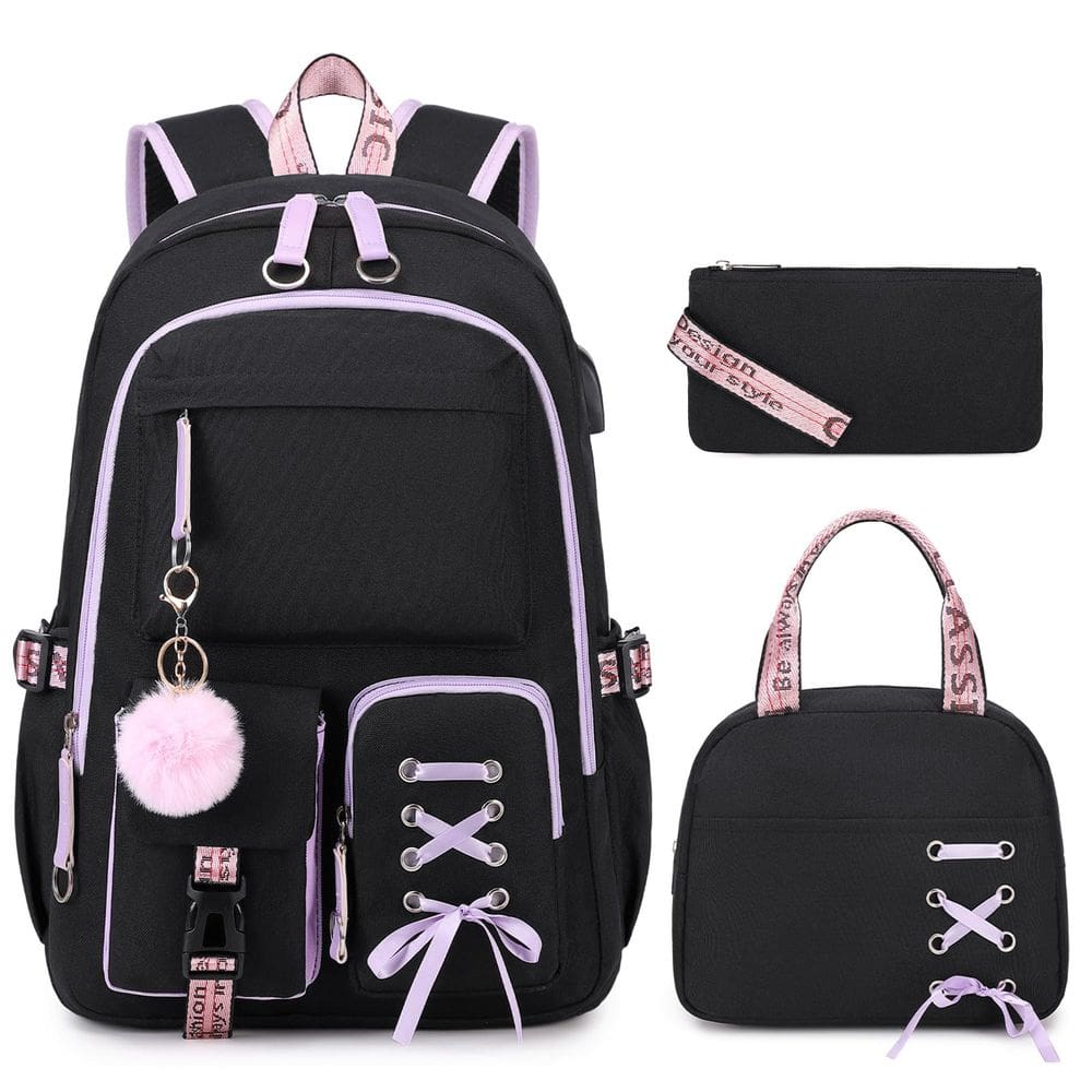 Mochila ACESAK para meninas com lancheira e estojo de lápis