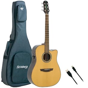 Violão Strinberg Diamond Folk Dd4sc Rt Sólido Nat C/ Bag