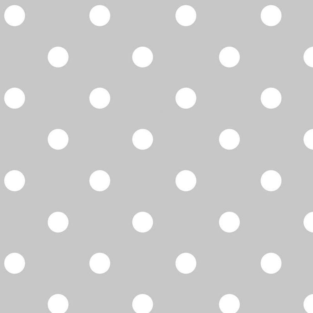 Papel Parede Fundo Cinza Circulos Branco Adesivo Decorativo