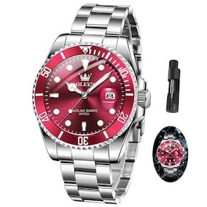 Relógio de pulso OLEVS Classic Vintage Dress Silver para homens