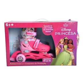 Patins - 2 em 1 com Kit de Seguranca Princesas 28 ao 31 HONGYAO