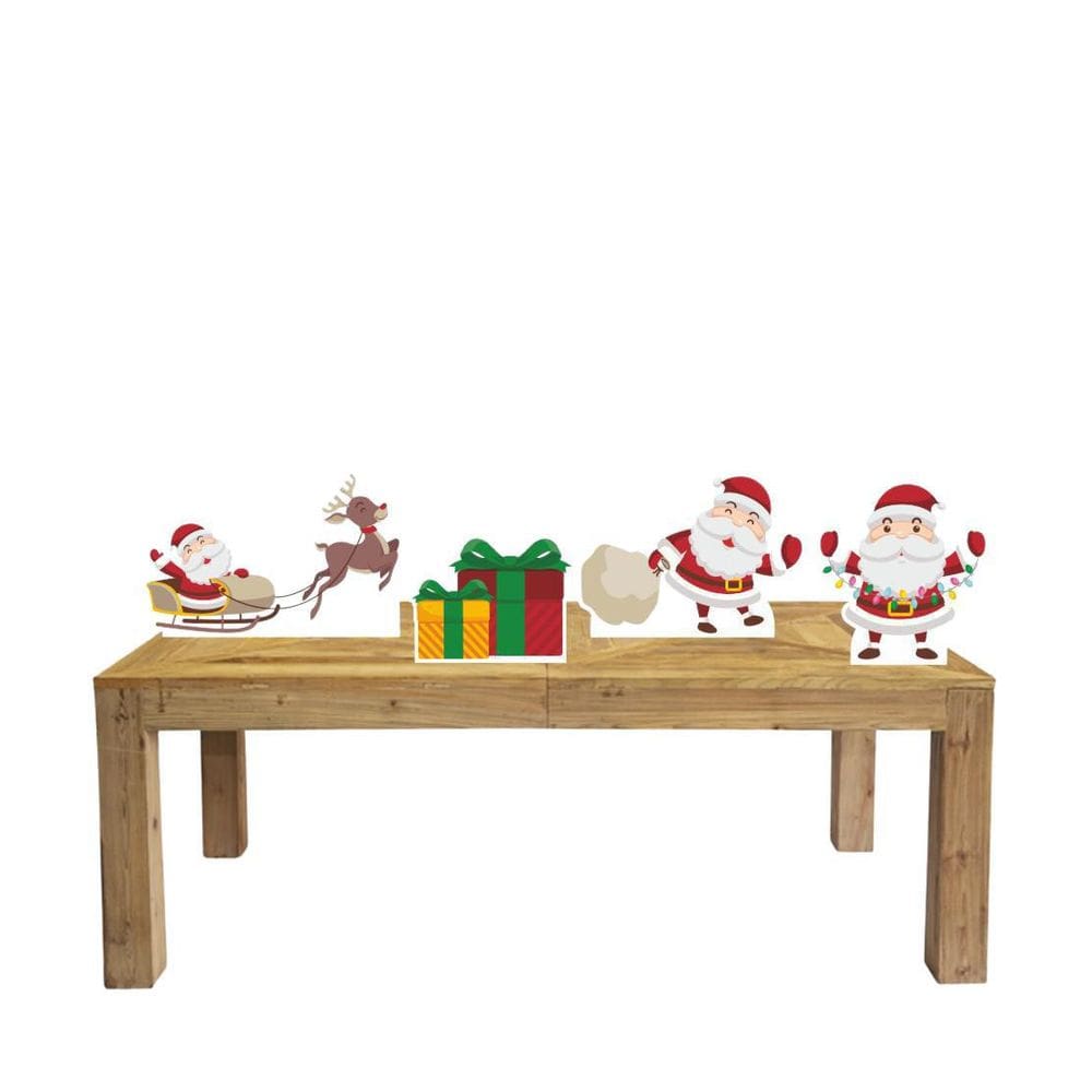 Kit Display Festa Feliz Natal Papai Noel 4 Displays