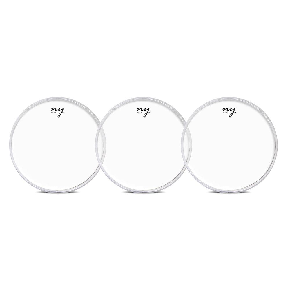 Kit 3 Peles Clear Transparentes para Bateria 12" New York