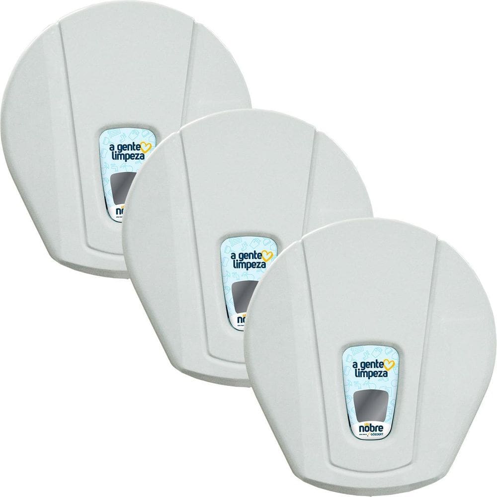 Kit Com 03 Dispensadores Porta Papel Higiênico Rolão City