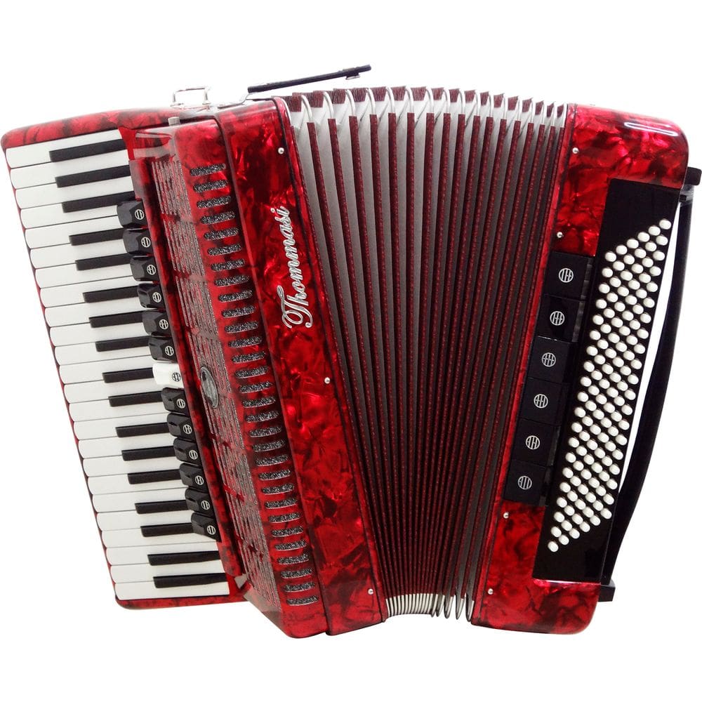 Acordeon 120 Baixos 41 Teclas TA 12020 Vermelho Thommasi