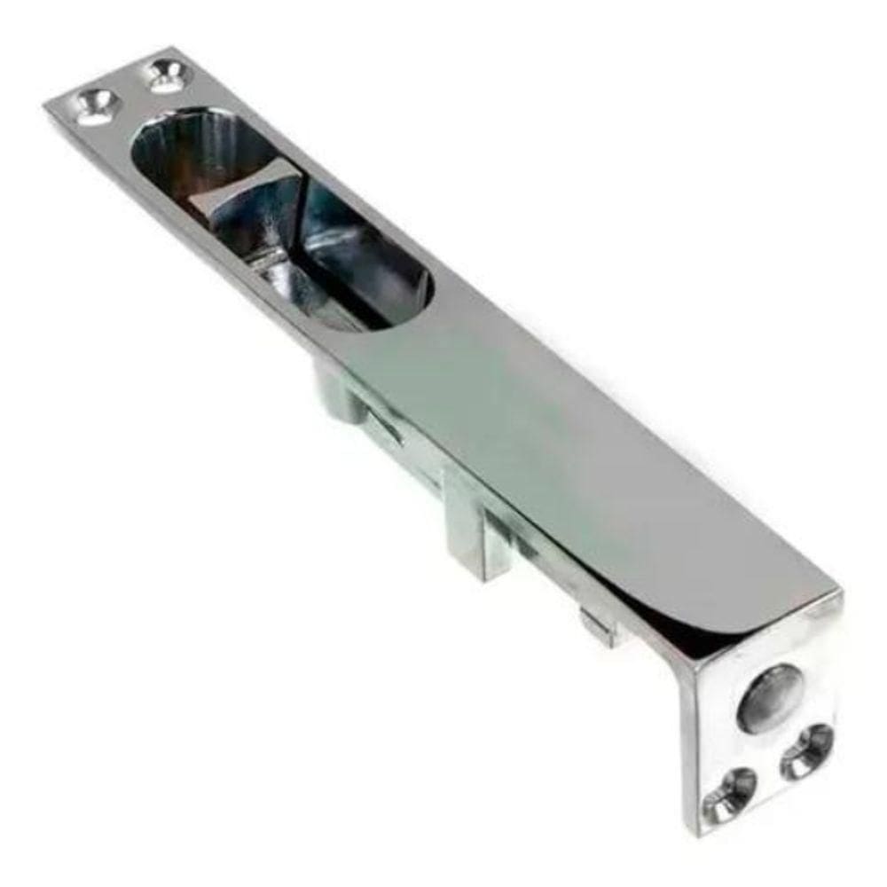 Fecho De Embutir União Mundial Cromado - 12cm