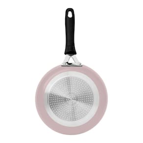 Frigideira Tramontina Tunis Em Alumínio Com Revestimento Interno Cerâmico Antiaderente E Externo Siliconado Rosa Trufado