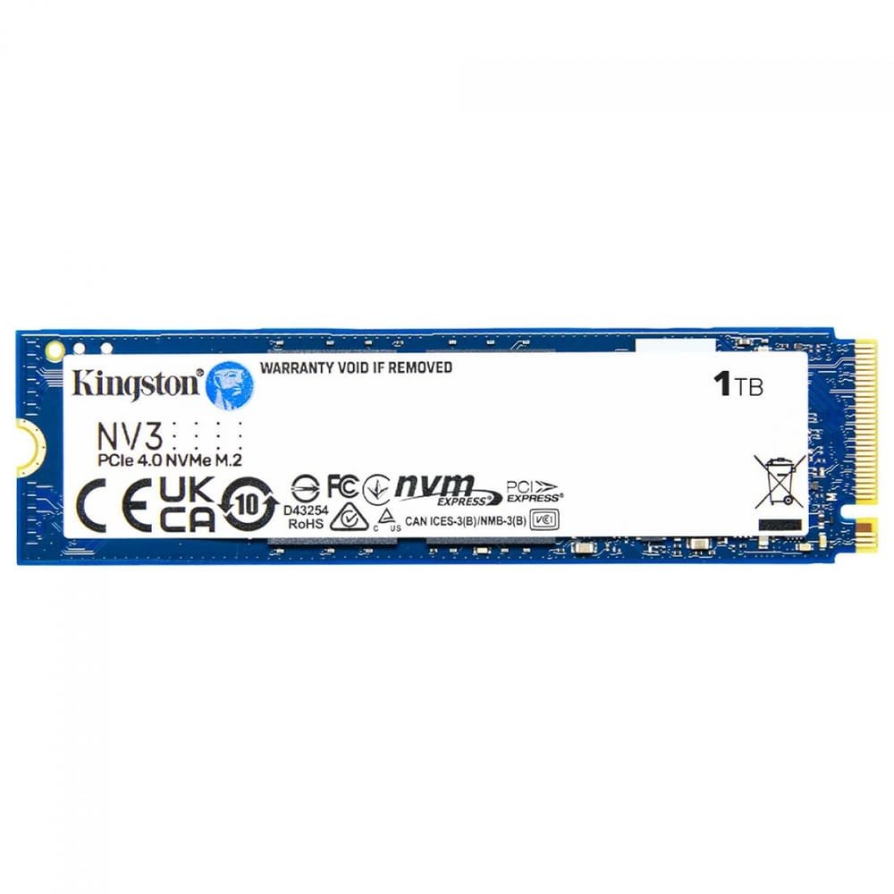 SSD, NV3, 1TB, M.2 2280, PCIe 4.0, NVMe, Azul - Kingston