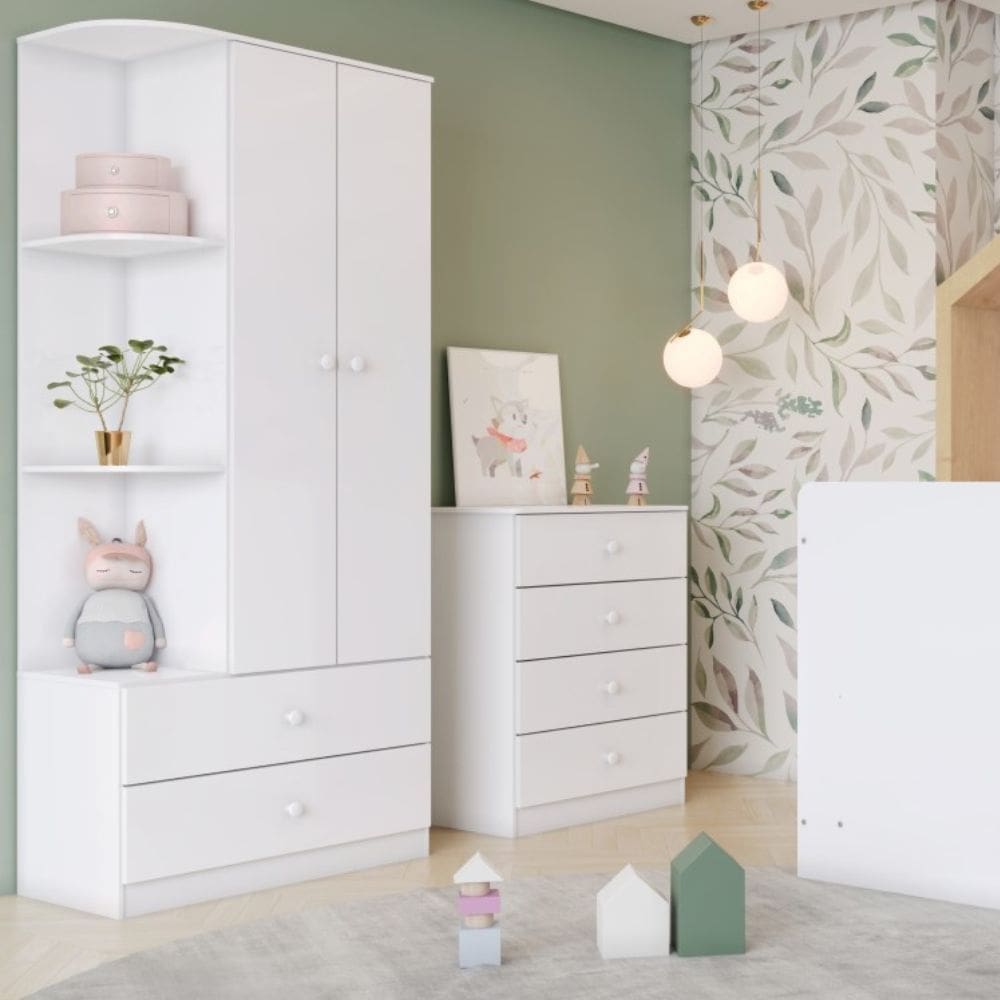 Quarto de BebÃª com Guarda Roupa e CÃ´moda Labirinto Henn