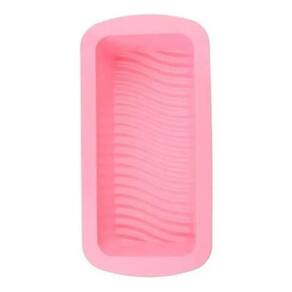 Forma Retangular De Silicone Ideal Para Fazer Bolo - Rosa