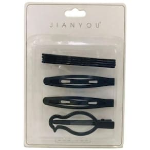 Kit Presilhas Para Cabelo 7 Peças Preto Acessório